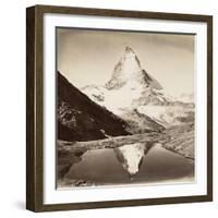 Paysage de montagne, le Mont Cervin-null-Framed Giclee Print