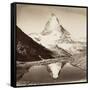 Paysage de montagne, le Mont Cervin-null-Framed Stretched Canvas