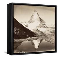 Paysage de montagne, le Mont Cervin-null-Framed Stretched Canvas