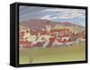 Paysage de montagne-null-Framed Stretched Canvas