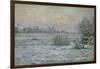 Paysage de neige au crépuscule-Claude Monet-Framed Giclee Print