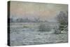 Paysage de neige au crépuscule-Claude Monet-Stretched Canvas