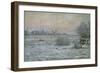 Paysage de neige au crépuscule-Claude Monet-Framed Giclee Print