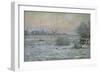 Paysage de neige au crépuscule-Claude Monet-Framed Giclee Print