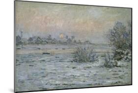 Paysage de neige au crépuscule-Claude Monet-Mounted Giclee Print