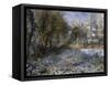 Paysage de neige-Pierre-Auguste Renoir-Framed Stretched Canvas