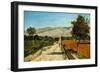 Paysage de provence. Vue de Saint-Saturnin-les-Apt, 1867-Paul Guigou-Framed Giclee Print