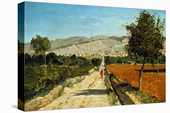 Paysage de provence. Vue de Saint-Saturnin-les-Apt, 1867-Paul Guigou-Stretched Canvas