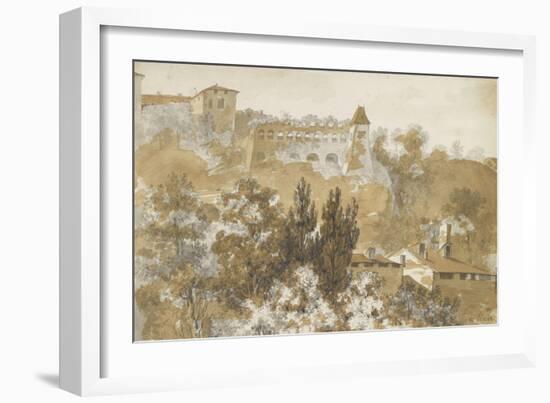 Paysage italien-Pierre Henri de Valenciennes-Framed Giclee Print