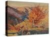 Paysage, le rocher de la Frileuse-Armand Guillaumin-Stretched Canvas
