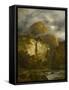 Paysage montagneux-Alexandre Calame-Framed Stretched Canvas