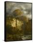 Paysage montagneux-Alexandre Calame-Framed Stretched Canvas