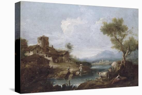 Paysage pastoral-Giuseppe Zaïs-Stretched Canvas