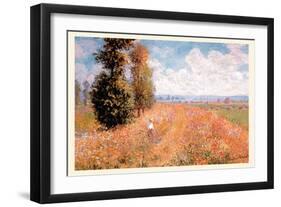 Paysage Pres De Giverny-Claude Monet-Framed Art Print