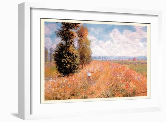 Paysage Pres De Giverny-Claude Monet-Framed Art Print