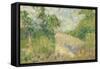 Paysage rose-Georges Seurat-Framed Stretched Canvas