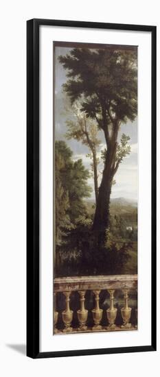 Paysage sans figures, au bas duquel il y a une balustrade de marbre peinte-René Antoine Houasse-Framed Giclee Print