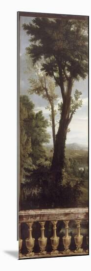 Paysage sans figures, au bas duquel il y a une balustrade de marbre peinte-René Antoine Houasse-Mounted Premium Giclee Print