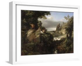 Paysage : Thésée poursuivant les centaures-Achille Etna Michallon-Framed Giclee Print