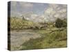 Paysage, Vétheuil-Claude Monet-Stretched Canvas