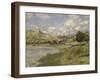 Paysage, Vétheuil-Claude Monet-Framed Giclee Print