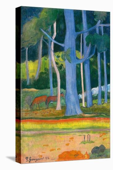 Paysage with Blue Trunks (Paysage aux troncs bleus). 1892-Paul Gauguin-Stretched Canvas