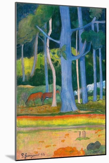 Paysage with Blue Trunks (Paysage aux troncs bleus). 1892-Paul Gauguin-Mounted Giclee Print