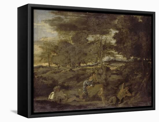 Paysage-Nicolas Poussin-Framed Stretched Canvas