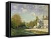 Paysage-Alfred Sisley-Framed Stretched Canvas