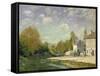 Paysage-Alfred Sisley-Framed Stretched Canvas