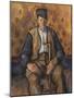 Paysan assis-Paul Cézanne-Mounted Giclee Print