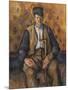 Paysan assis-Paul Cézanne-Mounted Giclee Print