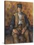 Paysan assis-Paul Cézanne-Stretched Canvas