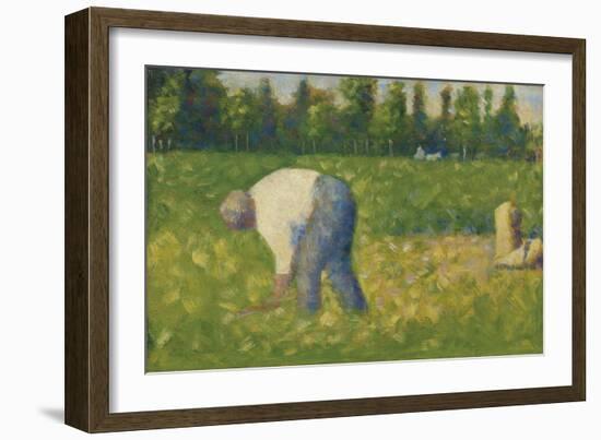 Paysan Travaillant, 1883-Georges Seurat-Framed Giclee Print