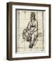 Paysanne assise vue de face-Jean-François Millet-Framed Giclee Print