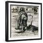 Paysanne Plantant Des Pommes De Terre  (Peasant Woman Planting Potatoes) Dessin De Vincent Van Gog-Vincent van Gogh-Framed Giclee Print