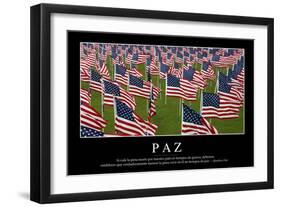 Paz. Cita Inspiradora Y Póster Motivacional-null-Framed Photographic Print