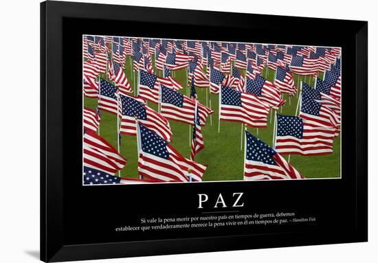 Paz. Cita Inspiradora Y Póster Motivacional-null-Framed Photographic Print