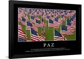 Paz. Cita Inspiradora Y Póster Motivacional-null-Framed Photographic Print