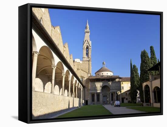 Pazzi Chapel and the Cloisters, Basilica of Santa Croce, Florence, UNESCO World Heritage Site, Tusc-Peter Barritt-Framed Stretched Canvas