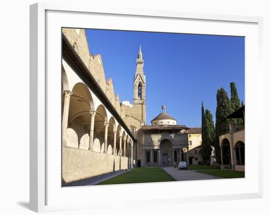 Pazzi Chapel and the Cloisters, Basilica of Santa Croce, Florence, UNESCO World Heritage Site, Tusc-Peter Barritt-Framed Photographic Print