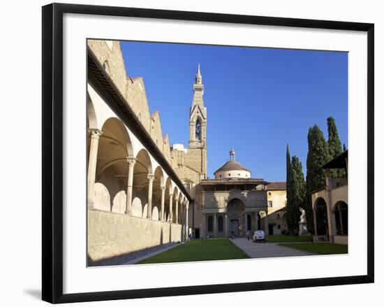 Pazzi Chapel and the Cloisters, Basilica of Santa Croce, Florence, UNESCO World Heritage Site, Tusc-Peter Barritt-Framed Photographic Print