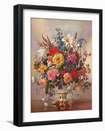 PB/268 Vase of Flowers in a Porcelain Jug-Albert Williams-Framed Giclee Print