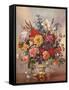 PB/268 Vase of Flowers in a Porcelain Jug-Albert Williams-Framed Stretched Canvas