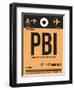 PBI West Palm Beach Luggage Tag I-NaxArt-Framed Art Print