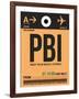 PBI West Palm Beach Luggage Tag I-NaxArt-Framed Art Print