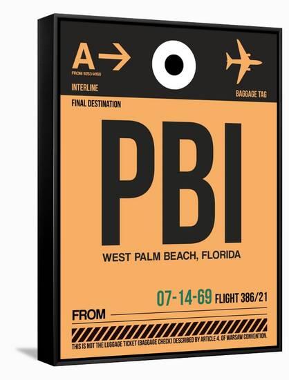 PBI West Palm Beach Luggage Tag I-NaxArt-Framed Stretched Canvas