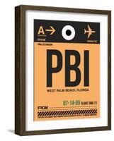 PBI West Palm Beach Luggage Tag I-NaxArt-Framed Art Print