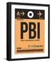 PBI West Palm Beach Luggage Tag I-NaxArt-Framed Art Print