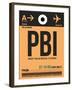 PBI West Palm Beach Luggage Tag I-NaxArt-Framed Art Print